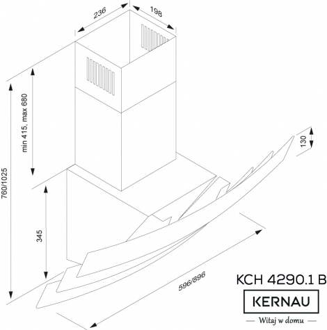 Вытяжка KERNAU KCH 4290.1 B