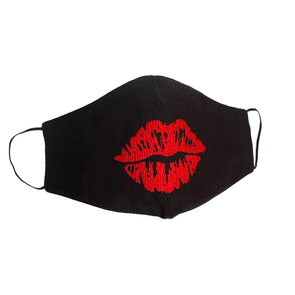 Защитная маска для лица "Kiss" черная