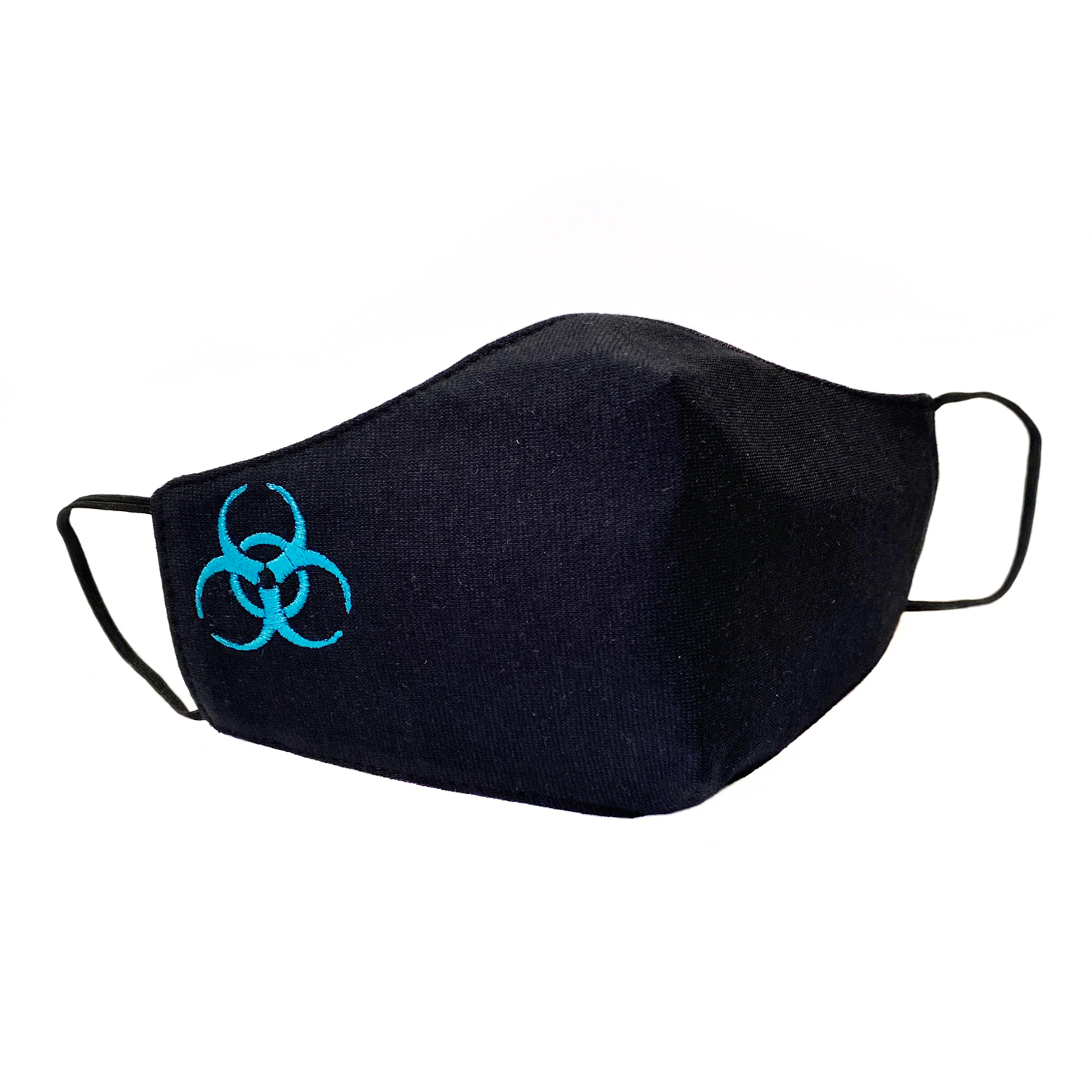 Подростковая защитная маска для лица "Quarantine" черно-голубая