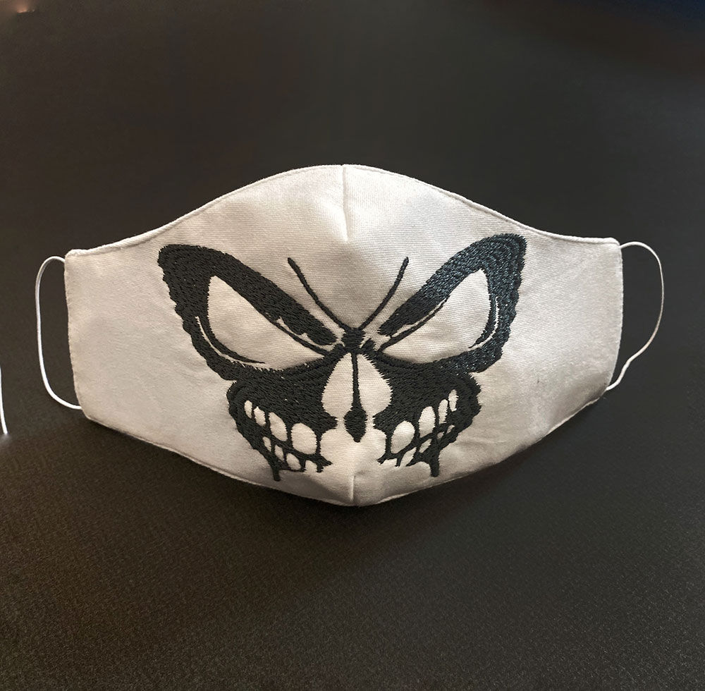 Защитная маски для лица "Butterfly" белая