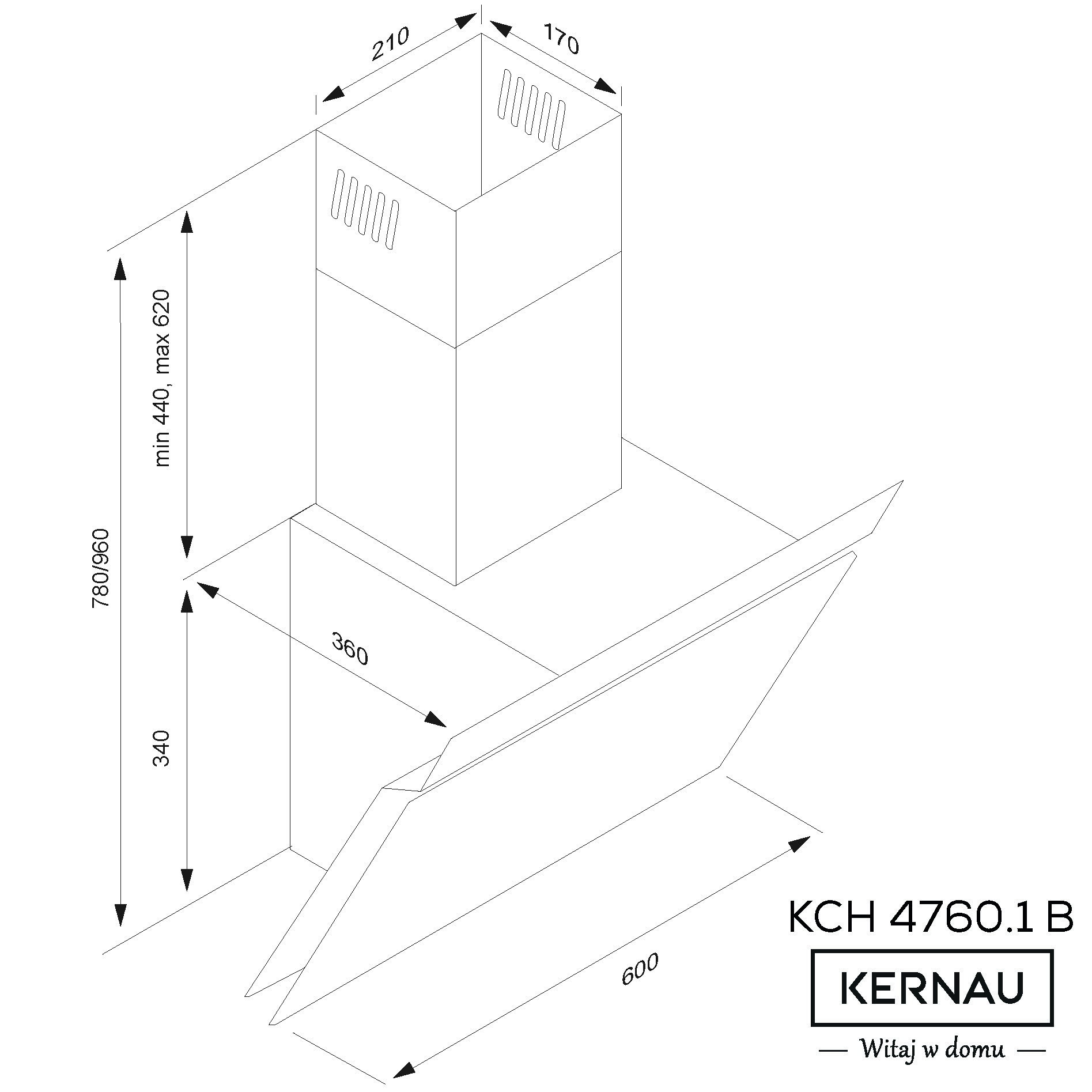 Вытяжка KERNAU KCH 4760.1 B
